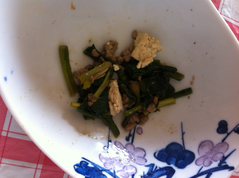 炒めて簡単♬ひき肉＆小松菜＆豆腐の炒め物