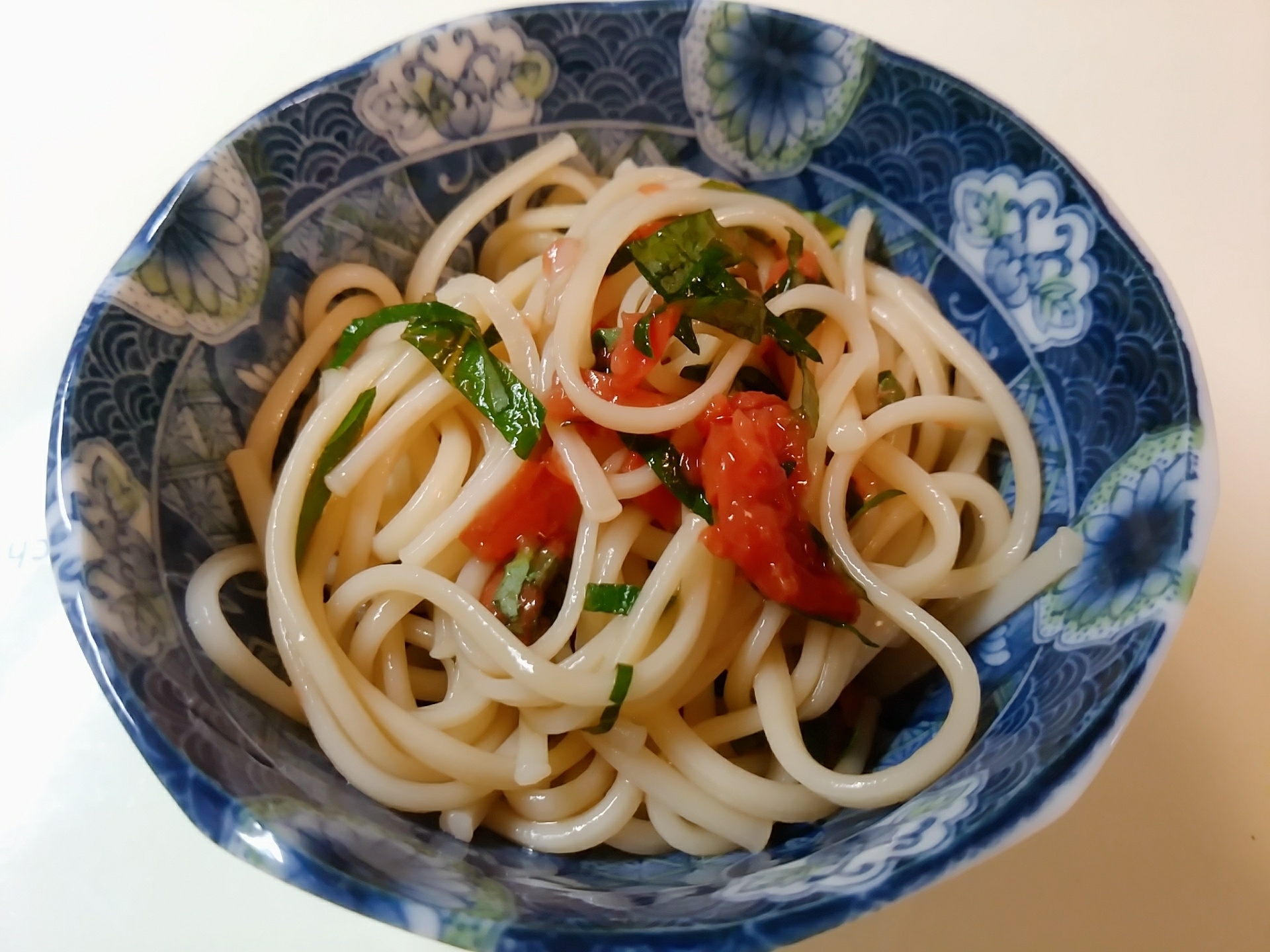 梅としその素麺ポン酢和え