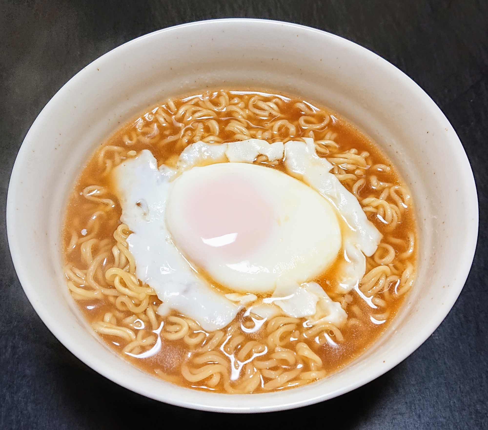 インスタントで☆目玉茹で味噌ラーメン