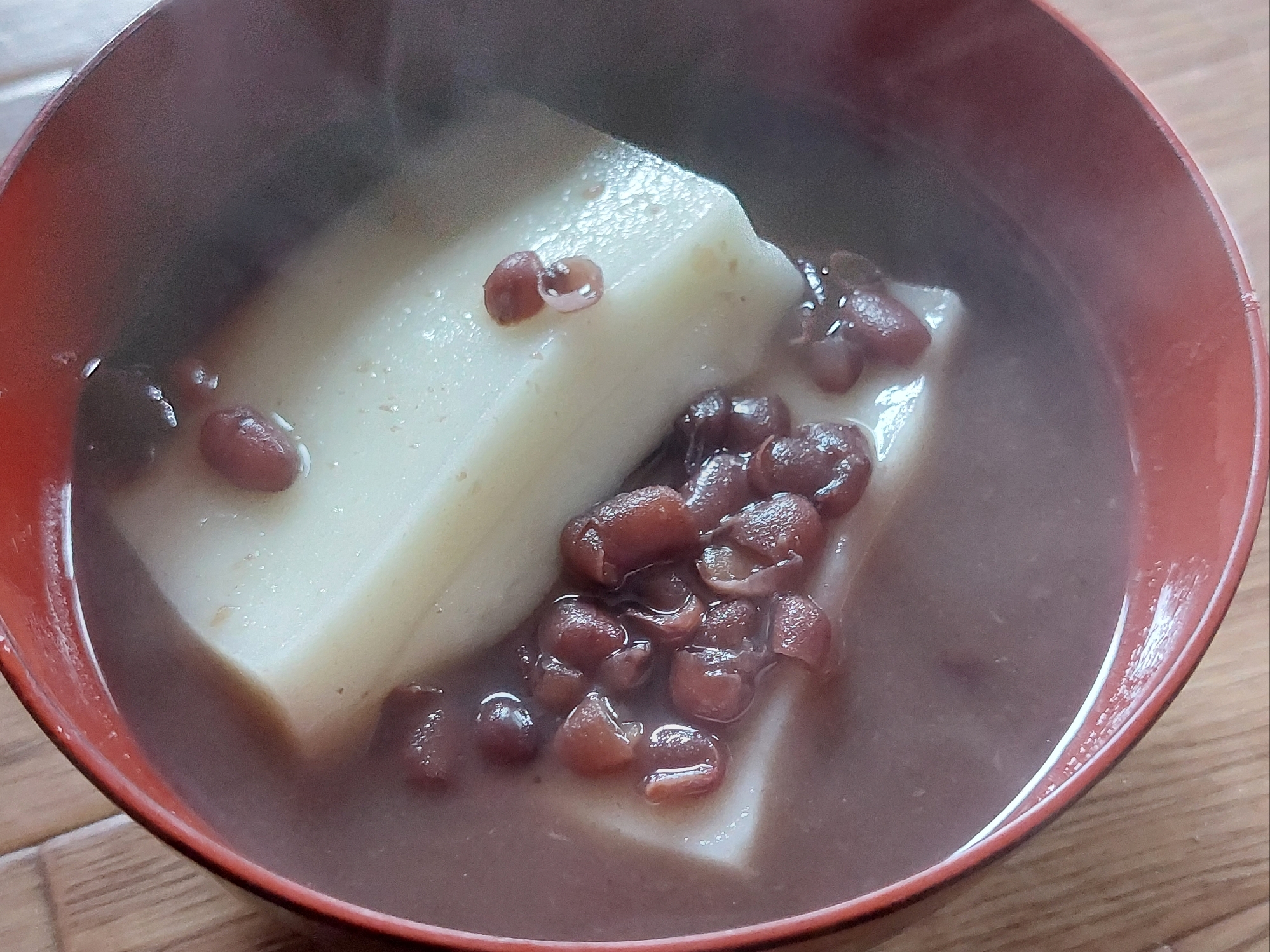 あずき缶でおしるこ