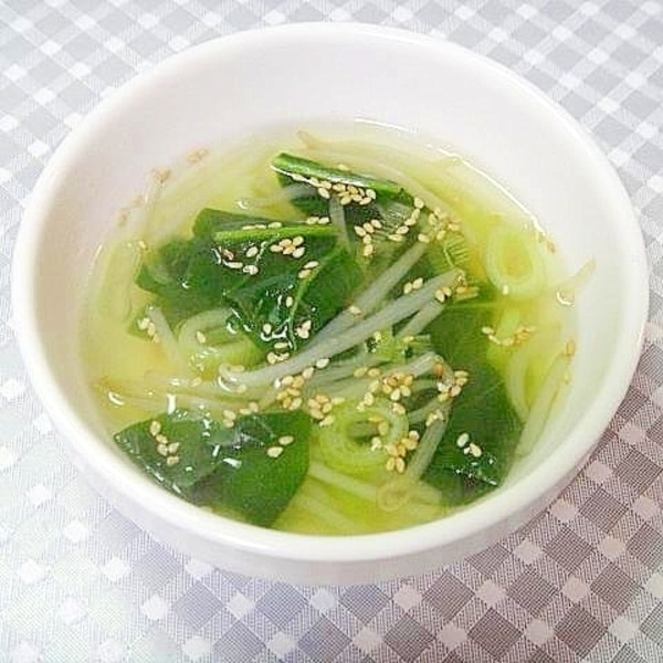もやしとほうれん草長ネギの中華スープ レシピ 作り方 By Mint74 楽天レシピ もやしとほうれん草長ネギの中華スープ レシピ 作り方 By Mint74 楽天レシピ