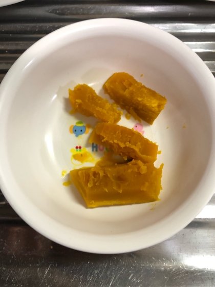 離乳食後期 レンジで作る かぼちゃスティック レシピ 作り方 By Cocopoteito 楽天レシピ
