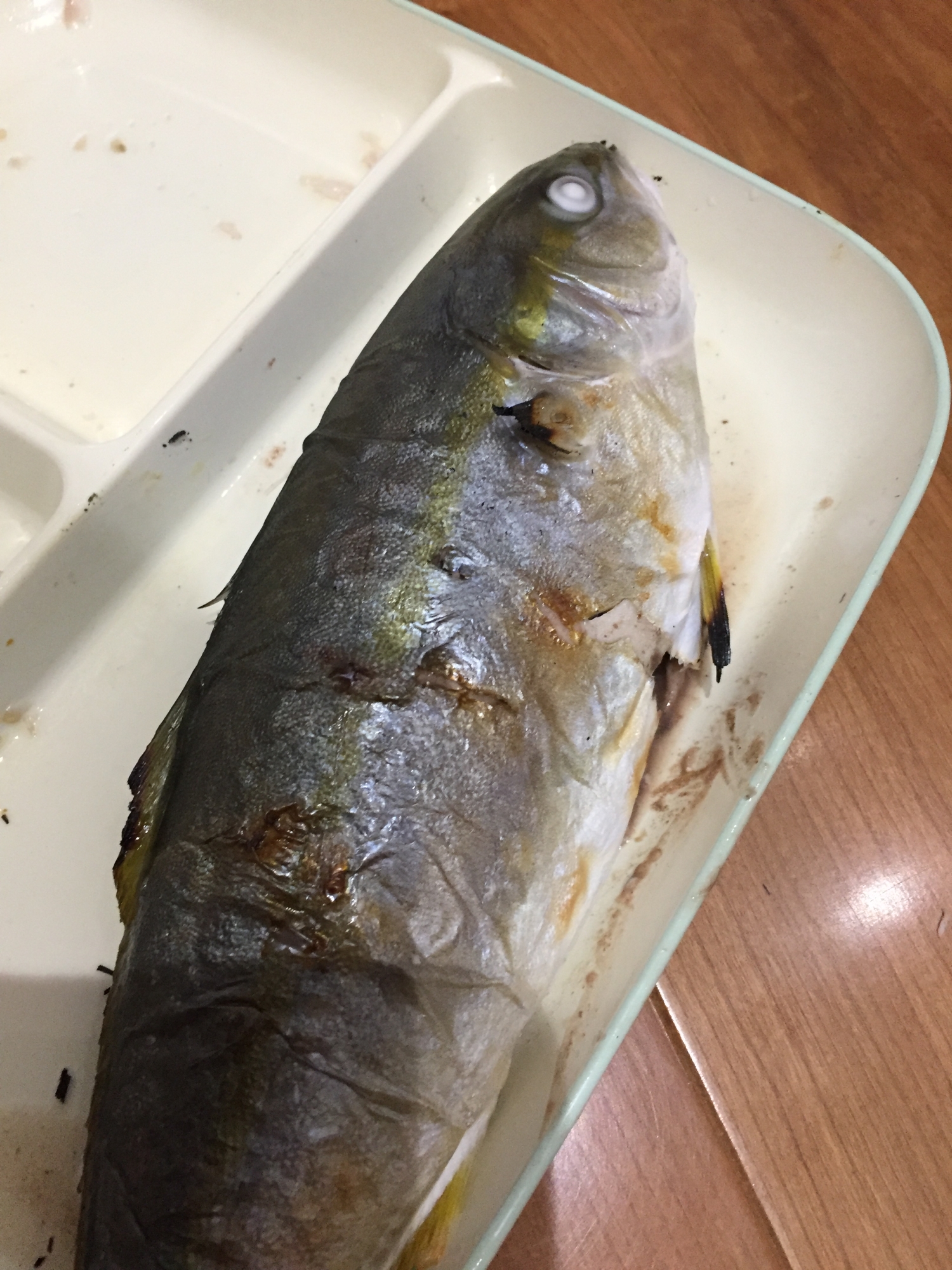 パリっとした皮まで美味しいツバスの塩焼き！