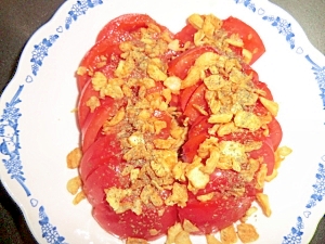 フライドオニオンのせさっぱりトマト