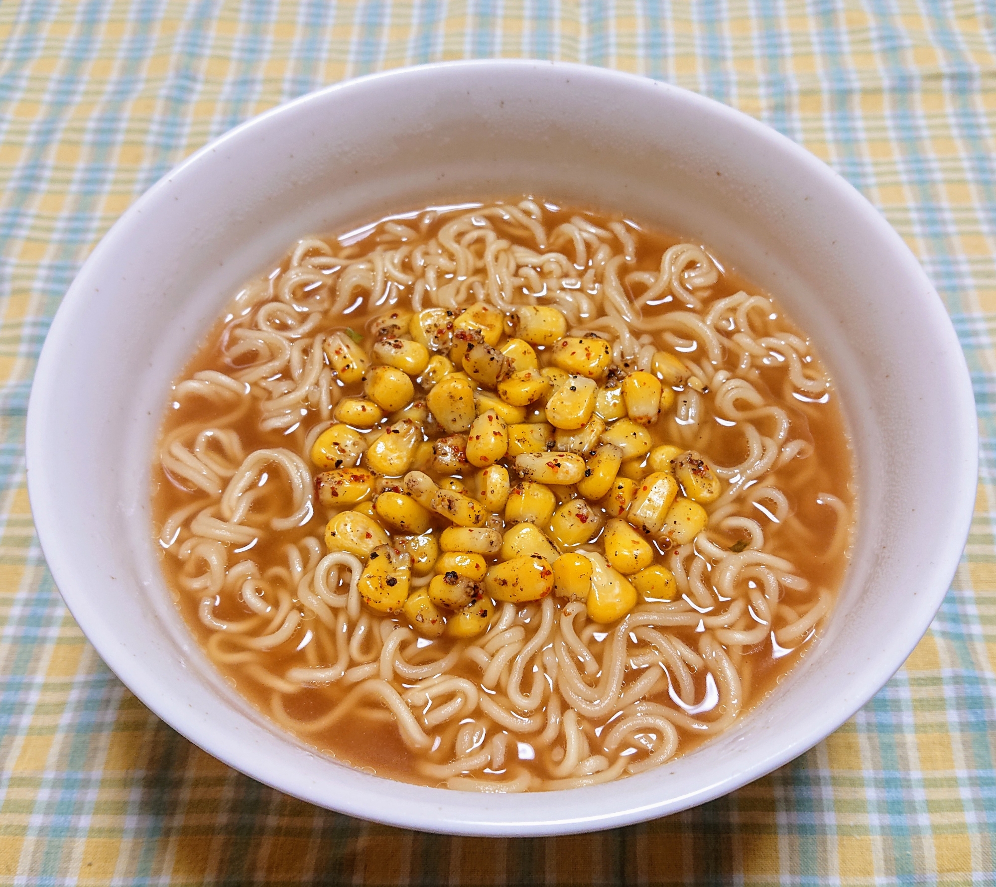 インスタントで☆スパイシーコーン味噌ラーメン