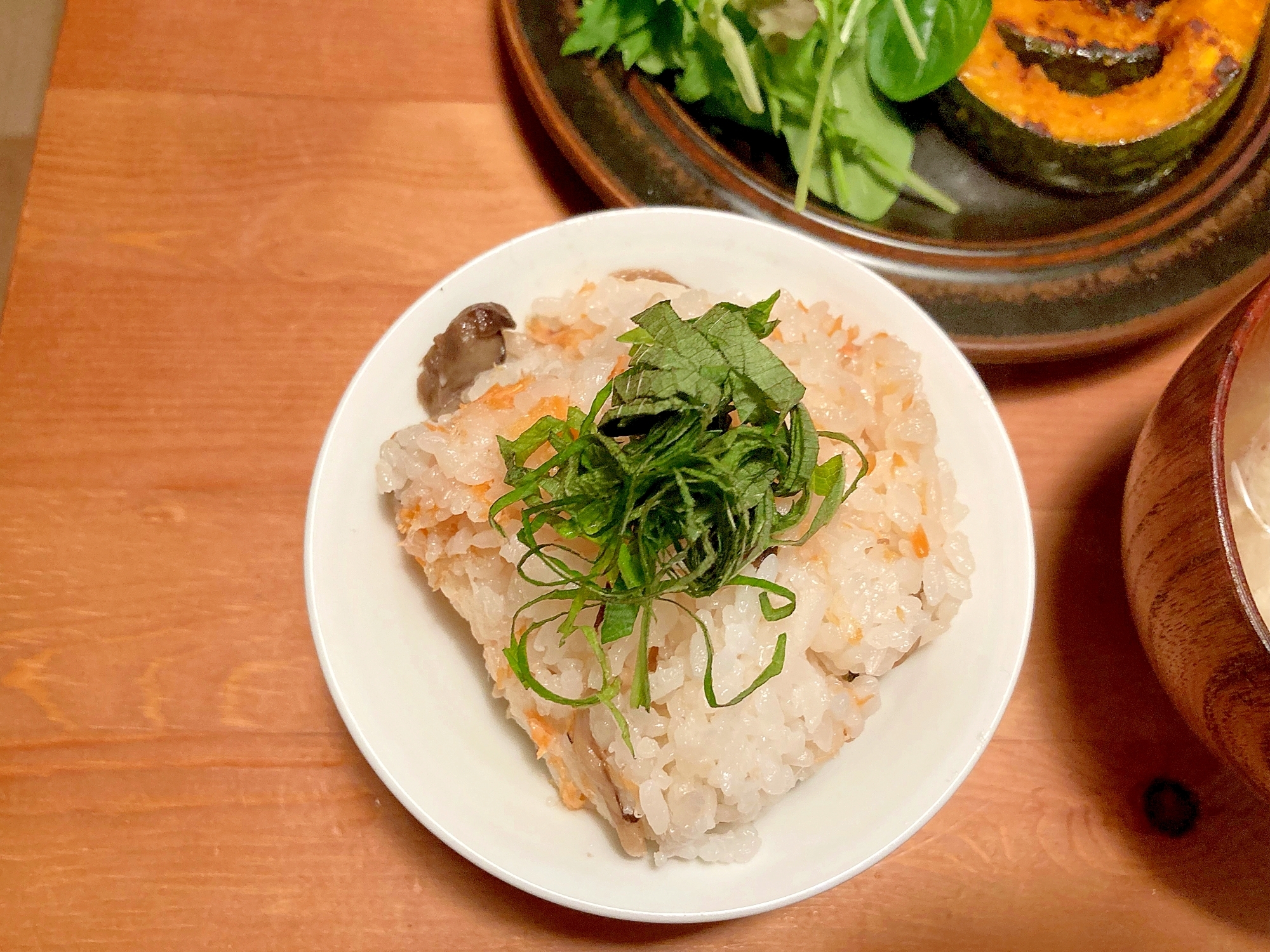 鮭ときのこの炊き込みご飯