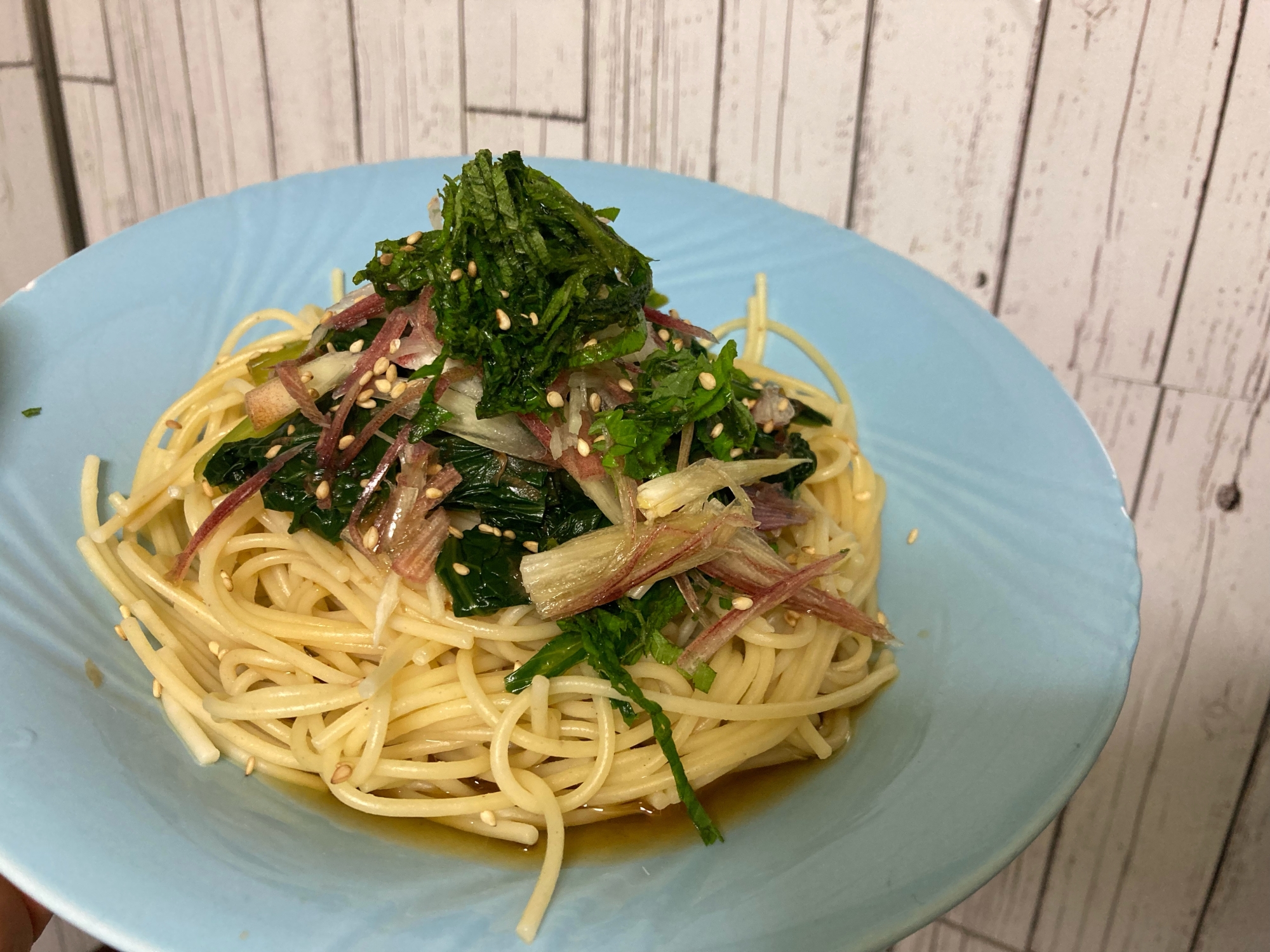ミョウガと大葉の和風パスタ レシピ 作り方 By Haruy 楽天レシピ ミョウガと大葉の和風パスタ レシピ 作り方 By Haruy 楽天レシピ