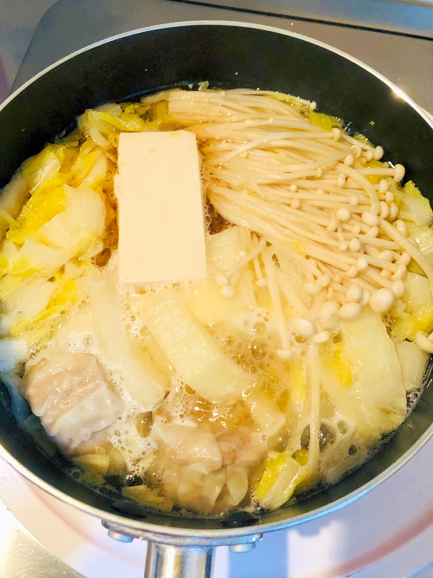 一人鍋☆白菜と焼売の水炊き