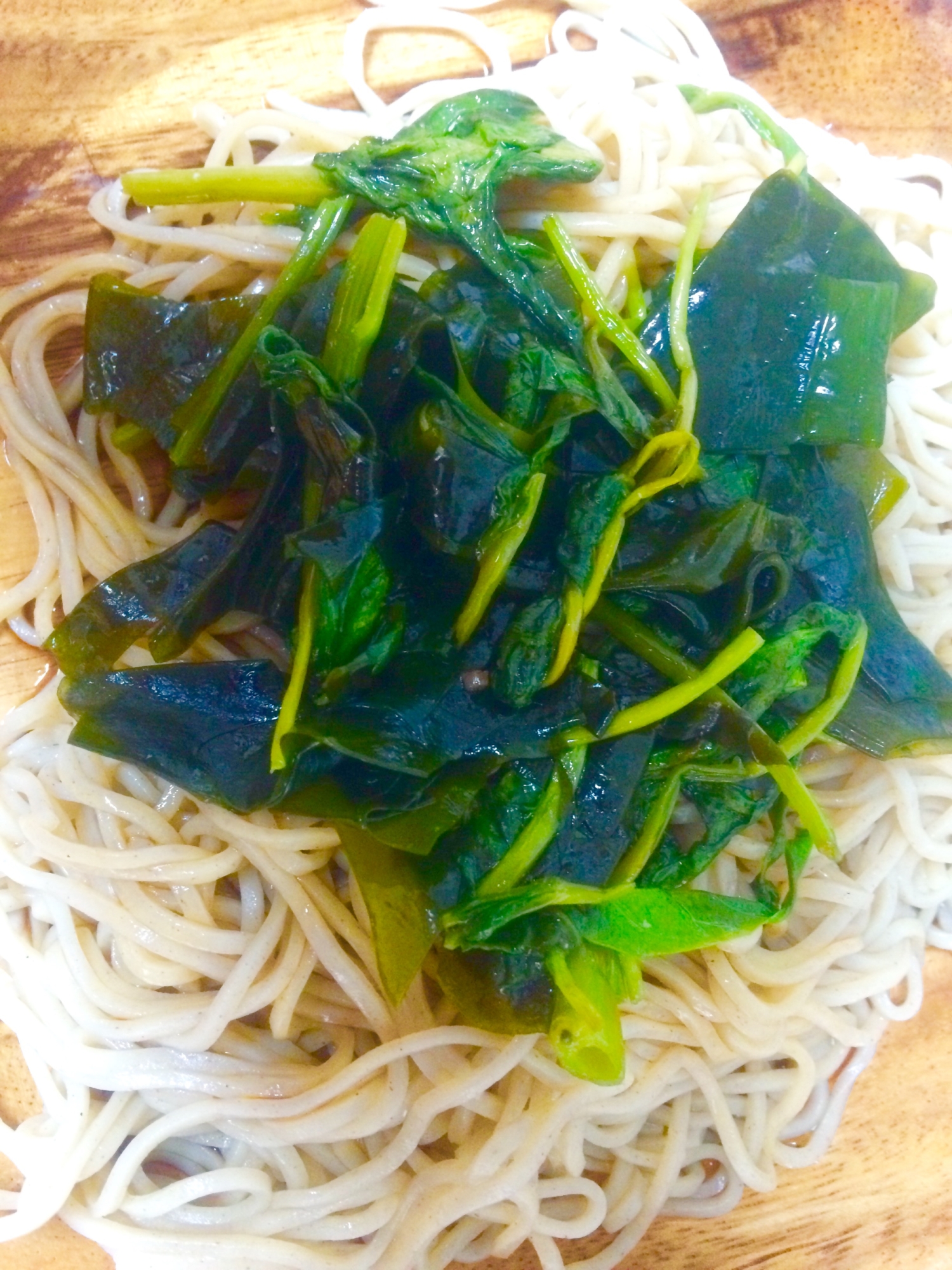 ほうれん草たっぷり蕎麦(^^)ｖ