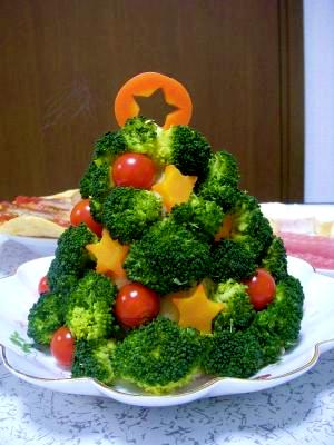 パーティーにピッタリ!クリスマスツリーサラダ!