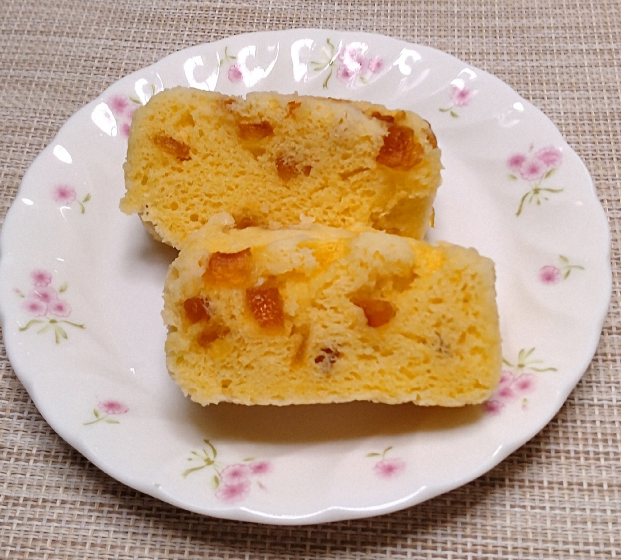 レンジでシホンケーキ（八朔ピール）