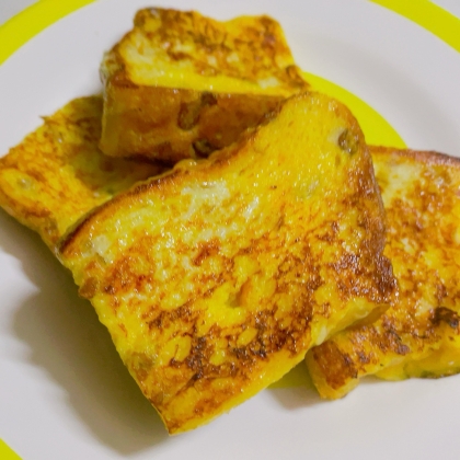 おはようございます
レンジとフォーク使いで、
時短フレンチ出来上がり！
朝食に頂きますね