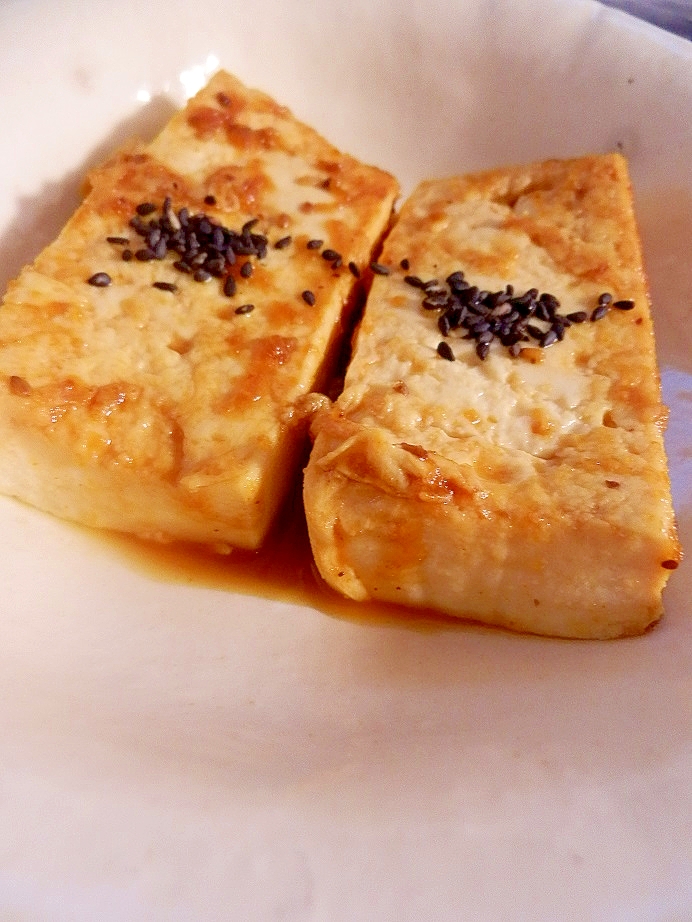 焼き肉のタレで味付け☆ 焼き豆腐