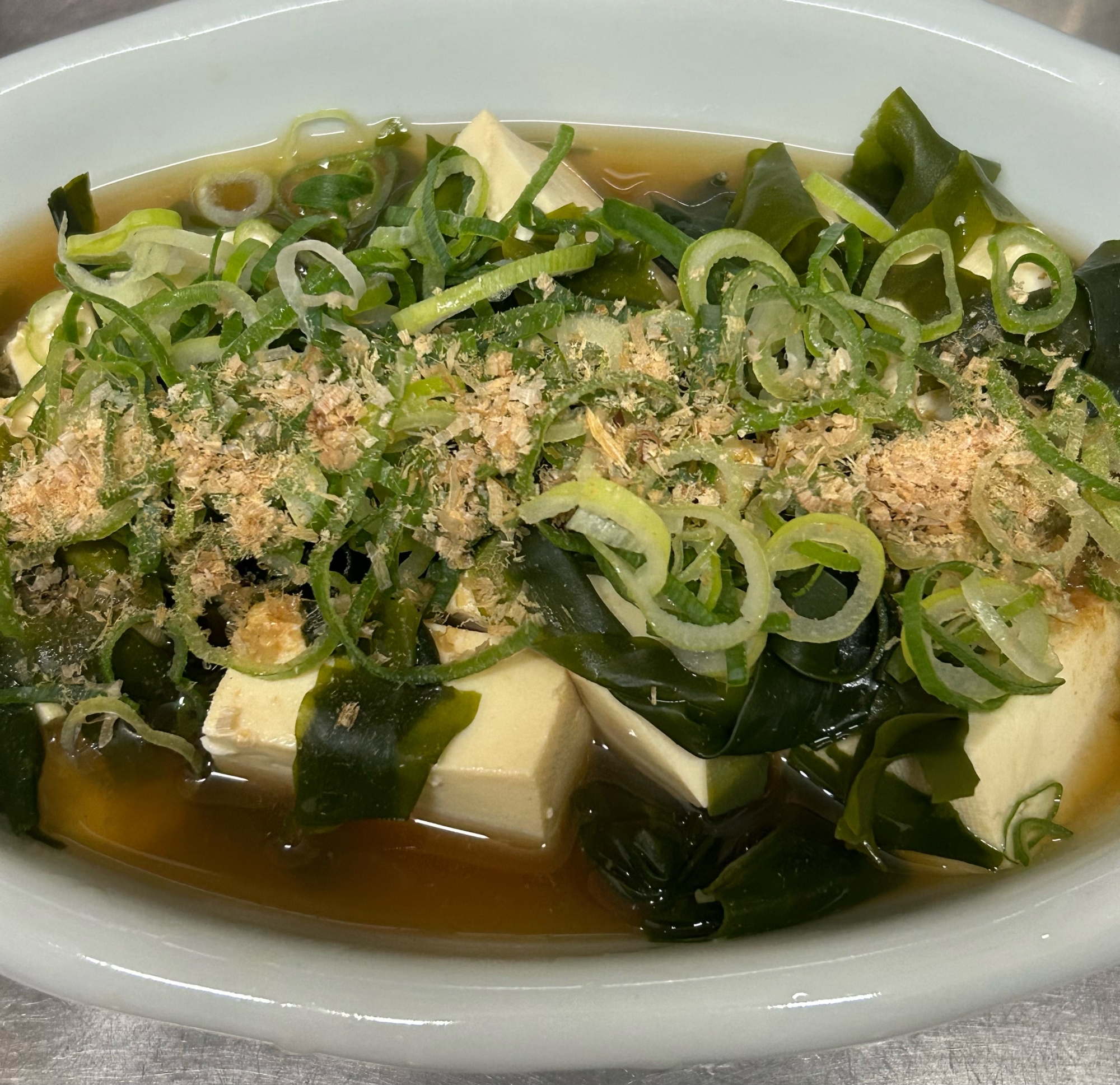 レンチンであったか豆腐と若芽♪