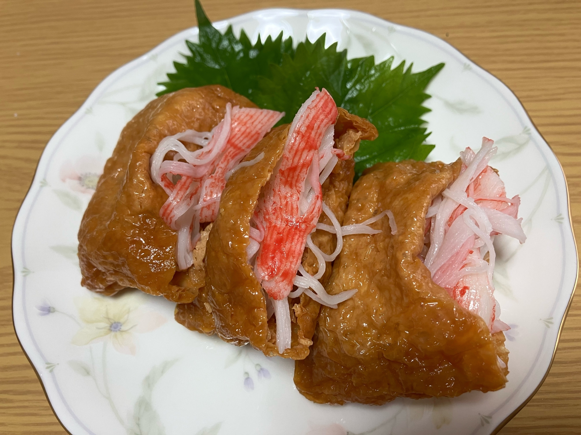 切干大根煮リメイク！カニカマのせお稲荷さん☆彡