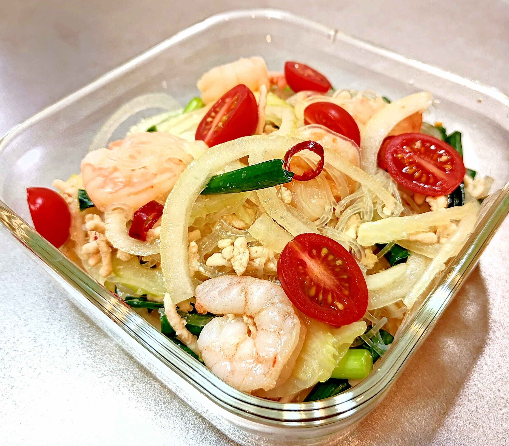 簡単,手軽に温野菜♪ヤムウンセン◇タイ風春雨サラダ