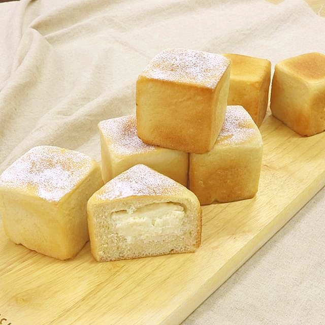 スペルト小麦で作る キューブクリームチーズパン レシピ 作り方 By 楽天出店店舗 マルサンパントリー 楽天レシピ