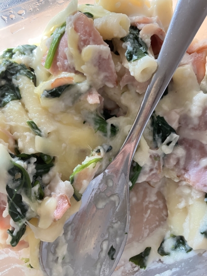 ♦️豆腐と長芋のソースで☆ほうれん草グラタン