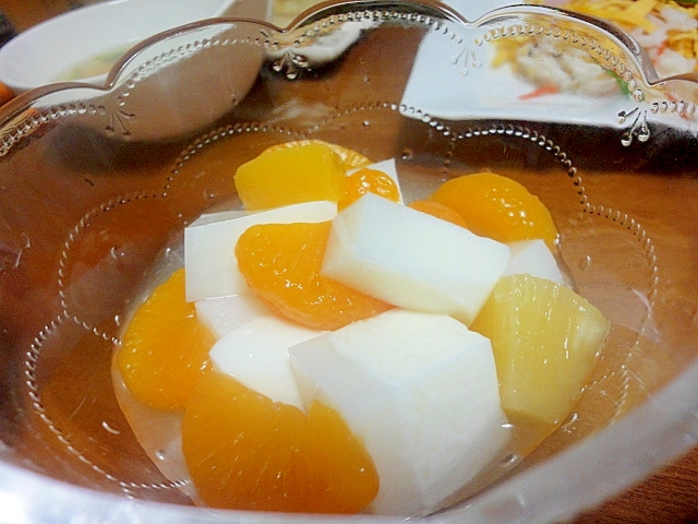 牛乳寒天入りフルーツポンチ レシピ 作り方 By Hanakoarala 楽天レシピ