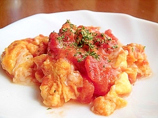 スクランブルエッグのトマトソース煮 レシピ 作り方 By Makura S 楽天レシピ