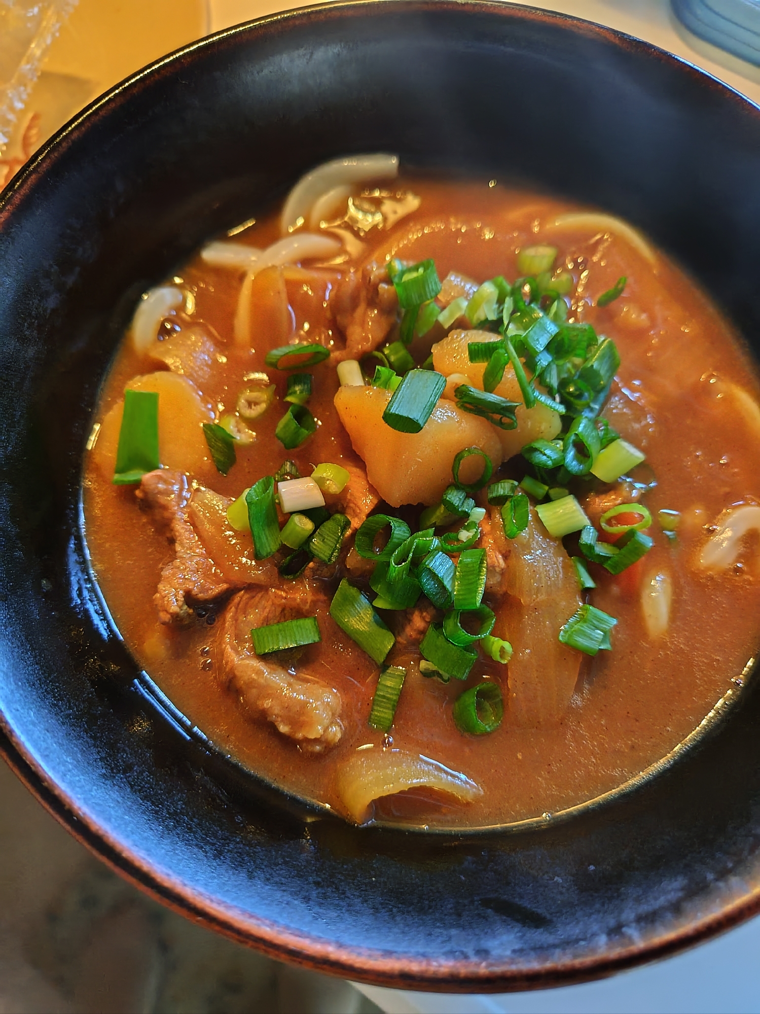 あまったカレーで簡単カレーうどん☆