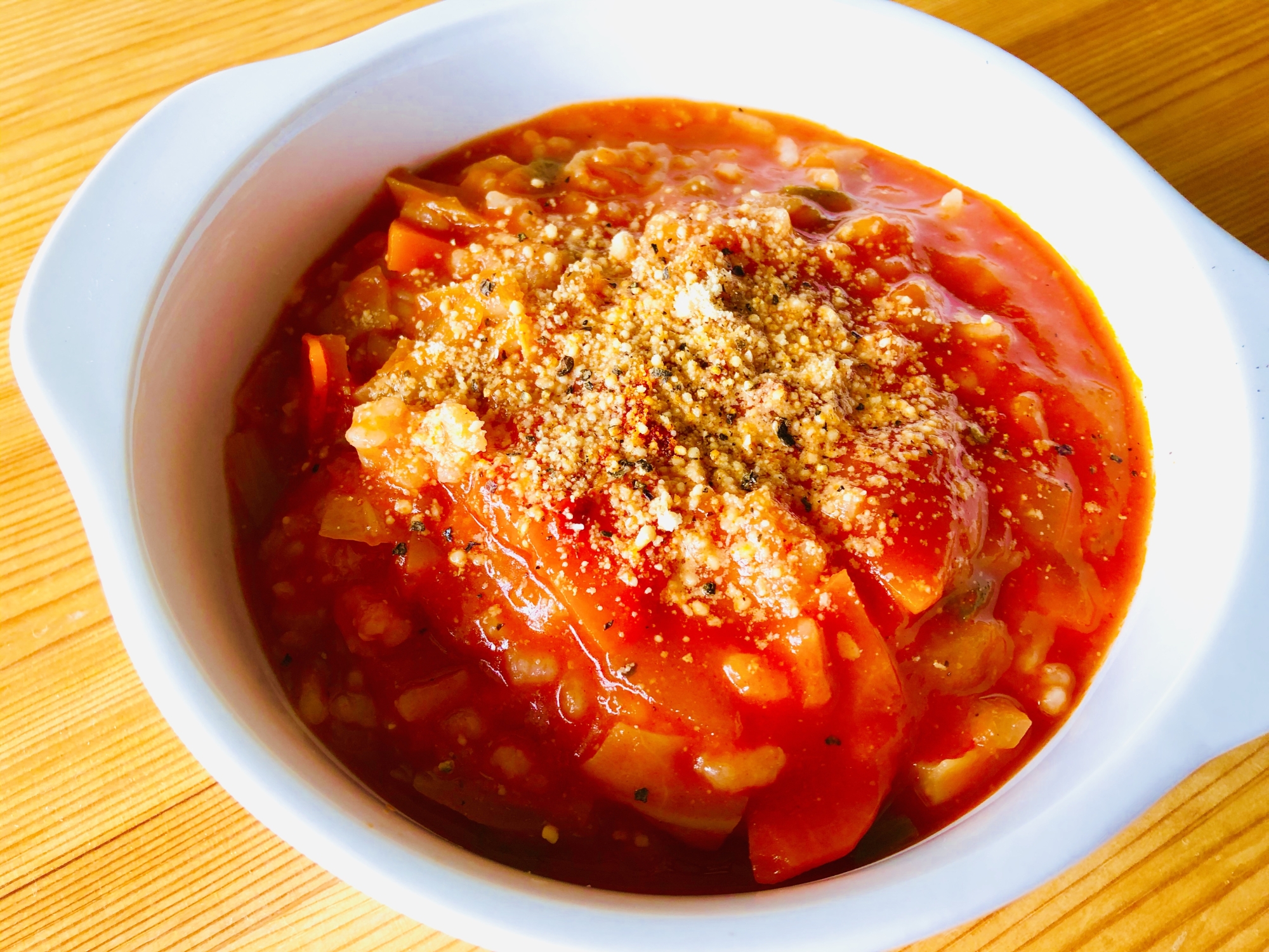 ミネストローネの残りで リゾット レシピ 作り方 By きのこのみみ 楽天レシピ