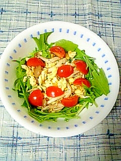 ☆ミニトマトと玉子の水菜サラダ☆