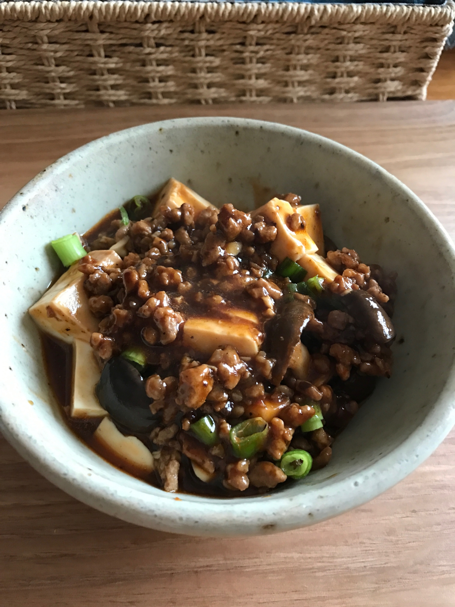 ひらたけの麻婆豆腐