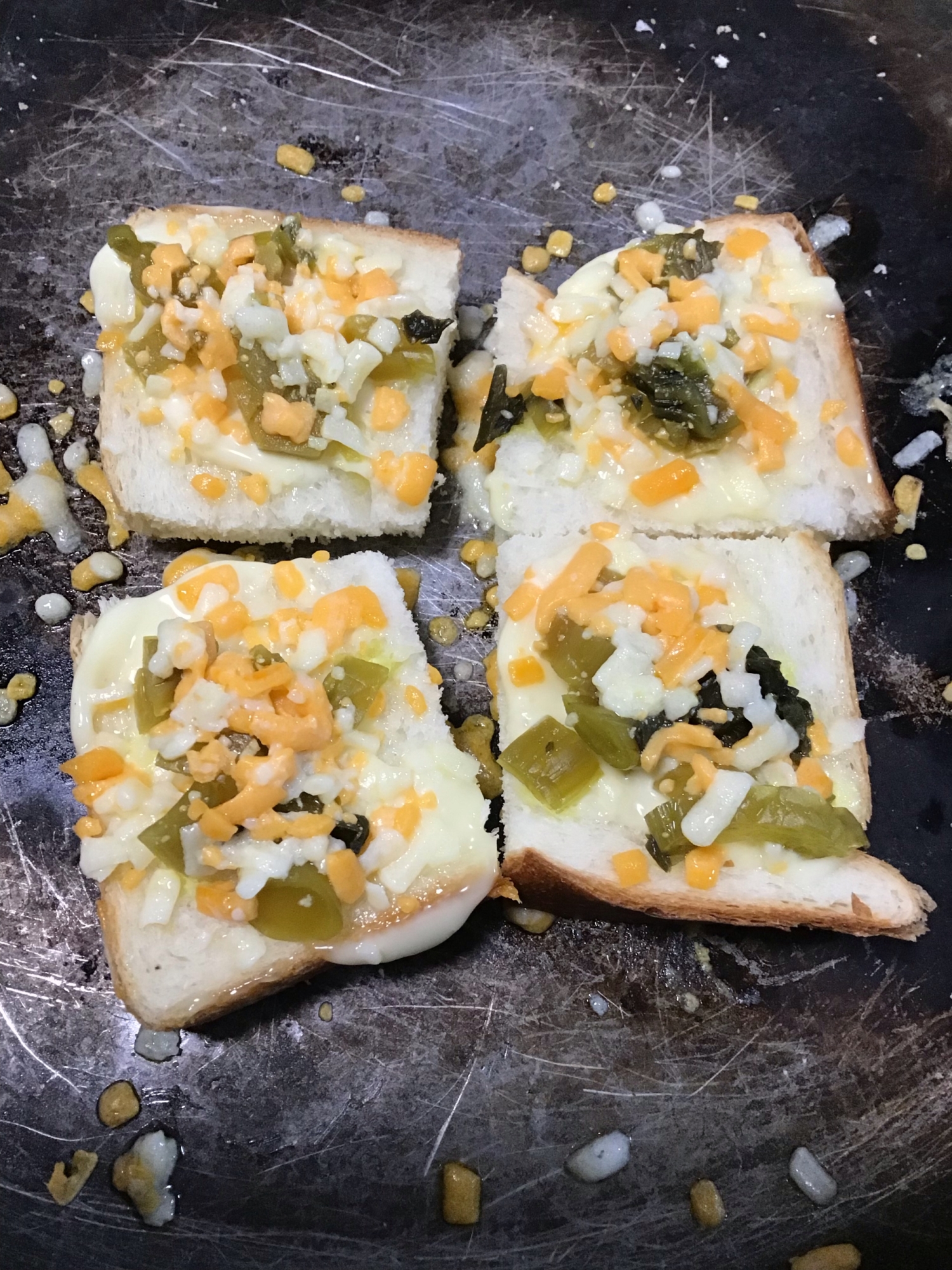 簡単　高菜チーズトースト