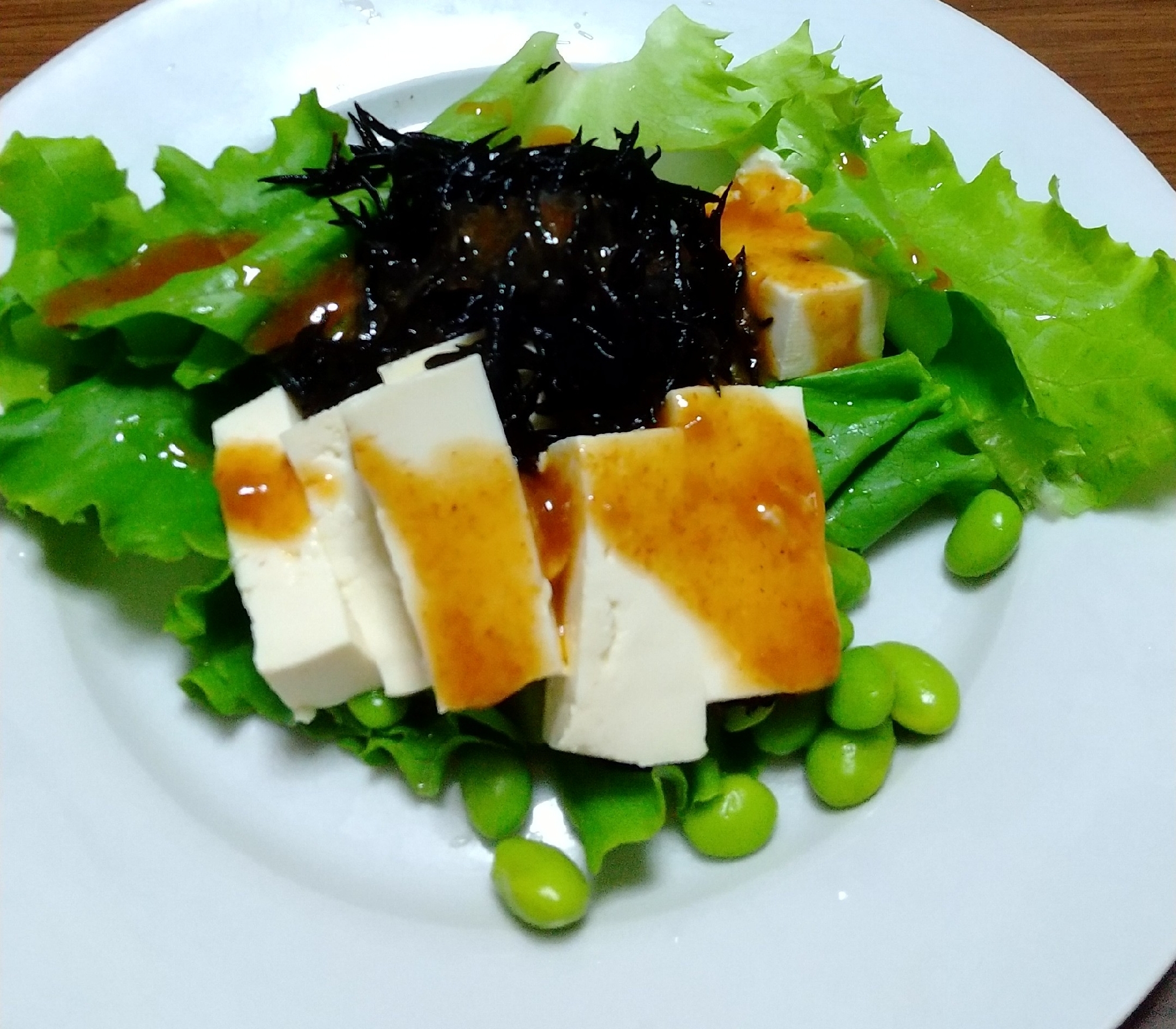 ひじきと豆腐の梅サラダ