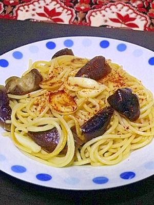 ナスとニンニクの和風パスタ