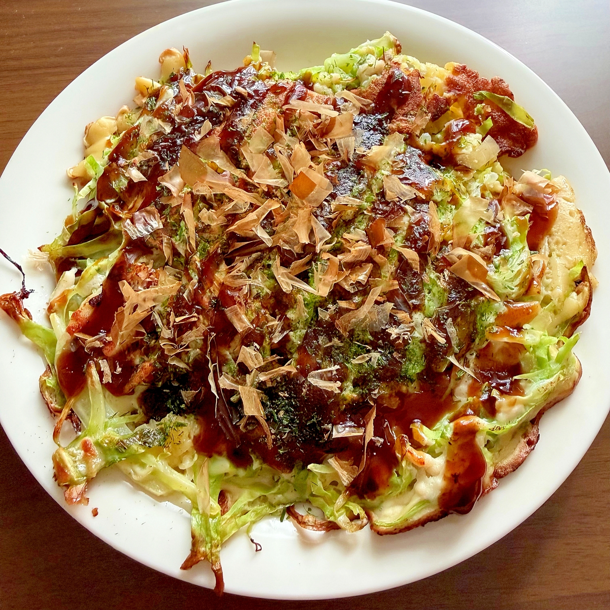 ポテトサラダのお好み焼きꕤ* ⁺.