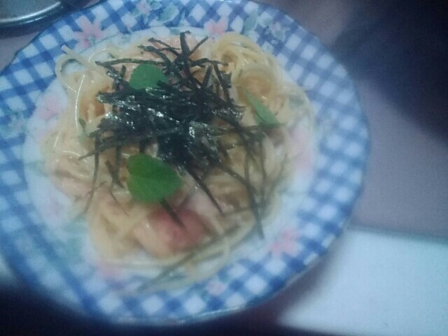 あごだしでたらこスパゲッティ