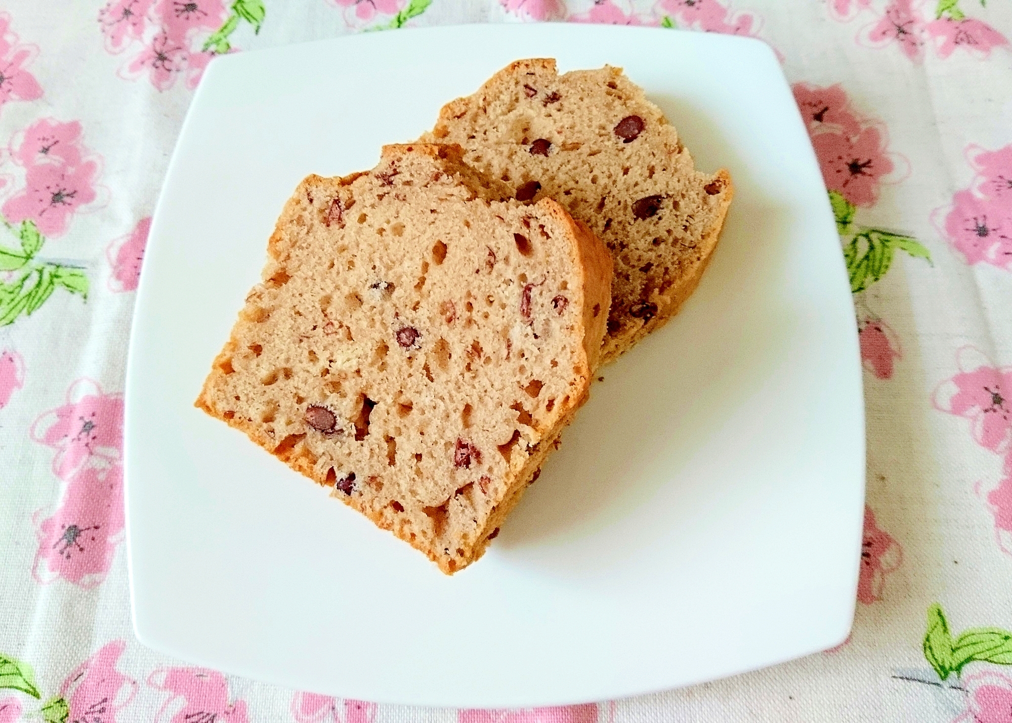 パウンド型で☆小豆と豆乳のケーキ