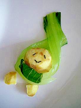 春のチンゲン菜でポケモン スボミー レシピ 作り方 By 岡家さん 楽天レシピ 春のチンゲン菜でポケモン スボミー レシピ 作り方 By 岡家さん 楽天レシピ