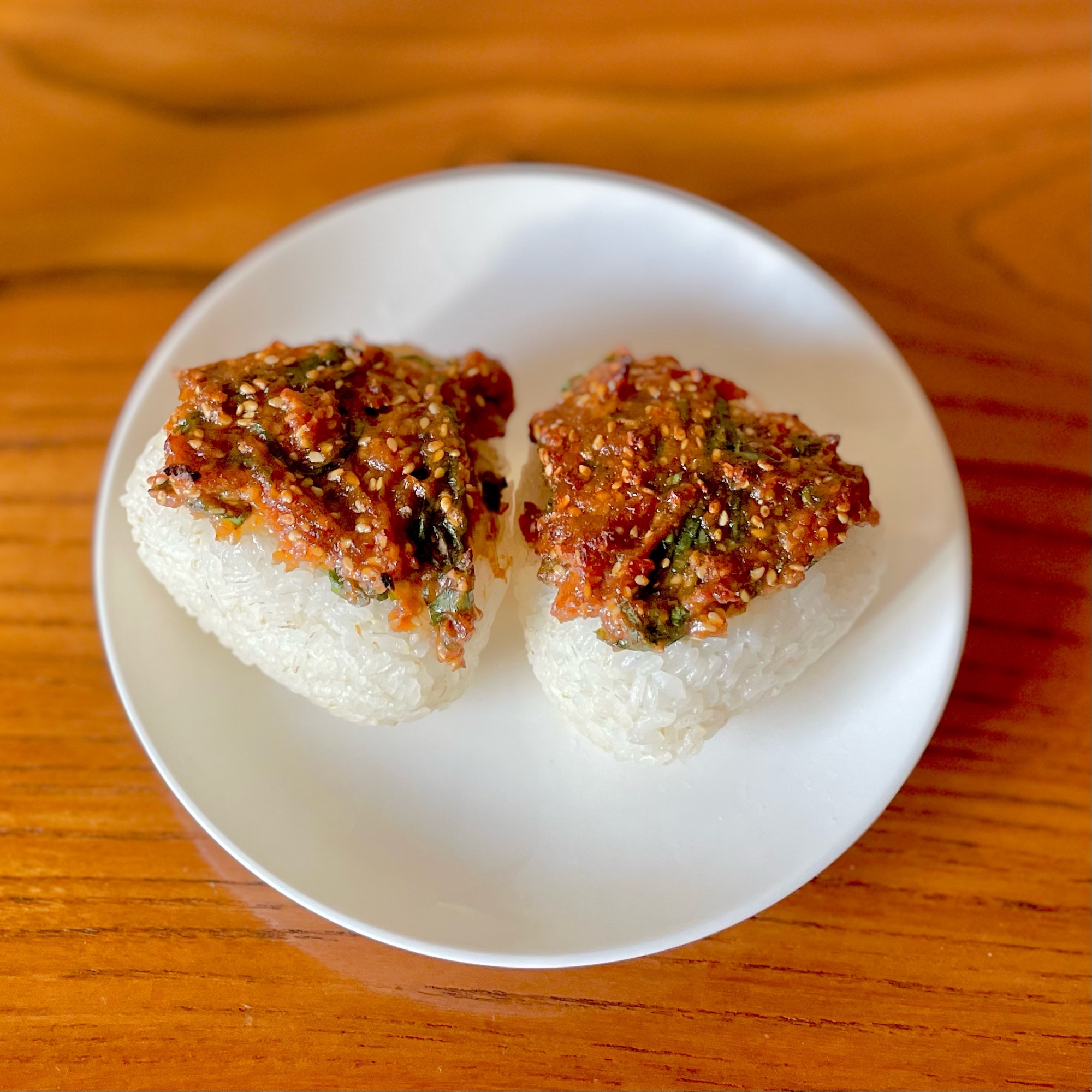 ねぎ味噌の焼きおにぎり