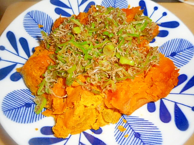 大人味★かぼちゃのちりめんじゃこ・ねぎ和え★