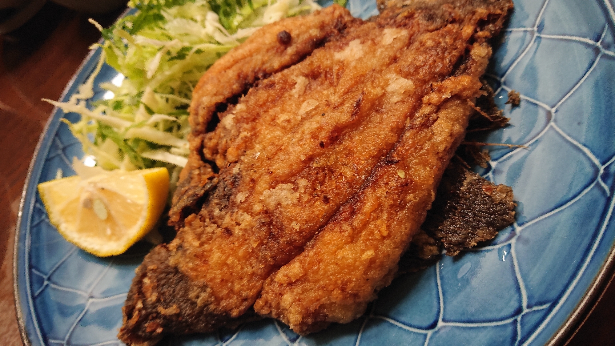 目板鰈の唐揚げ