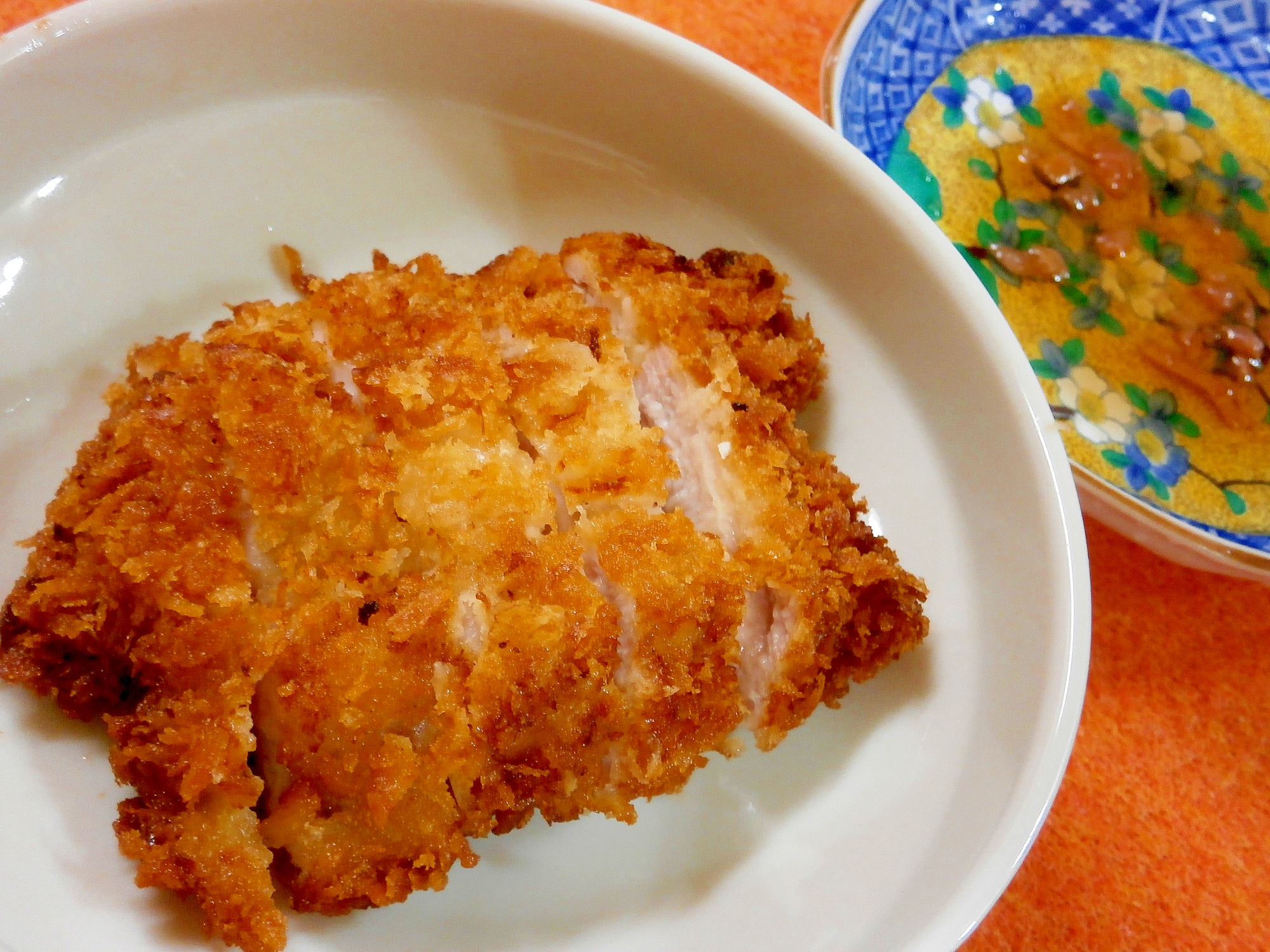 梅ポン酢で食べる☆チキンカツ