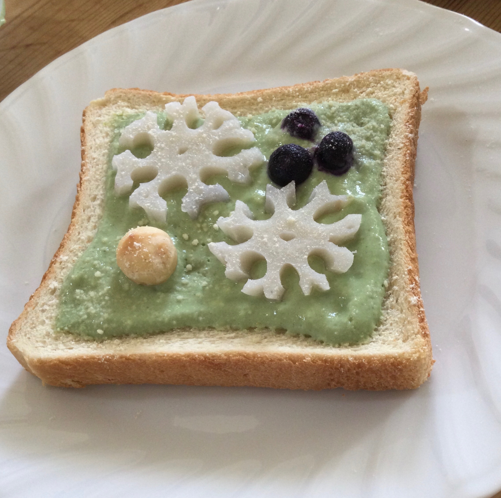 レンコン❄︎ブルーベリーナッツオープンサンド♪