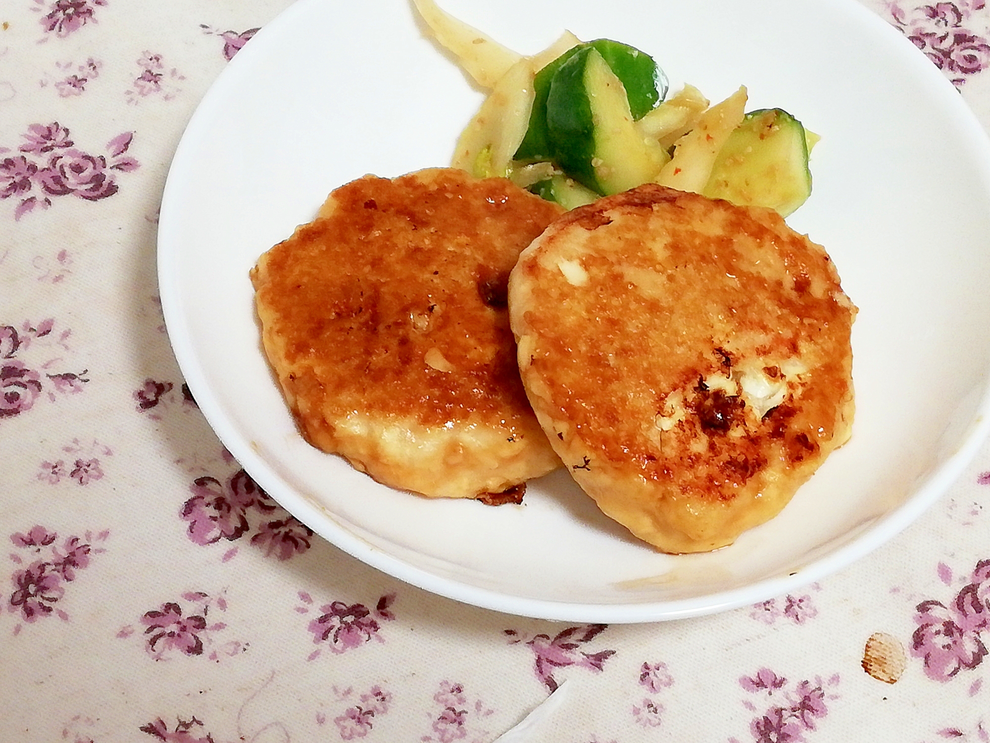 ふわふわ！ヘルシー！つくね風簡単豆腐ハンバーグ