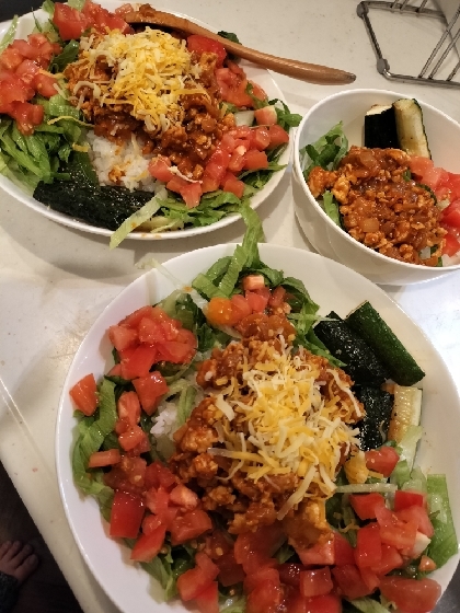 家にあるもので簡単タコライス♪