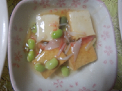 とろ～り甘酸っぱい野菜あんかけ厚揚げ＊＊