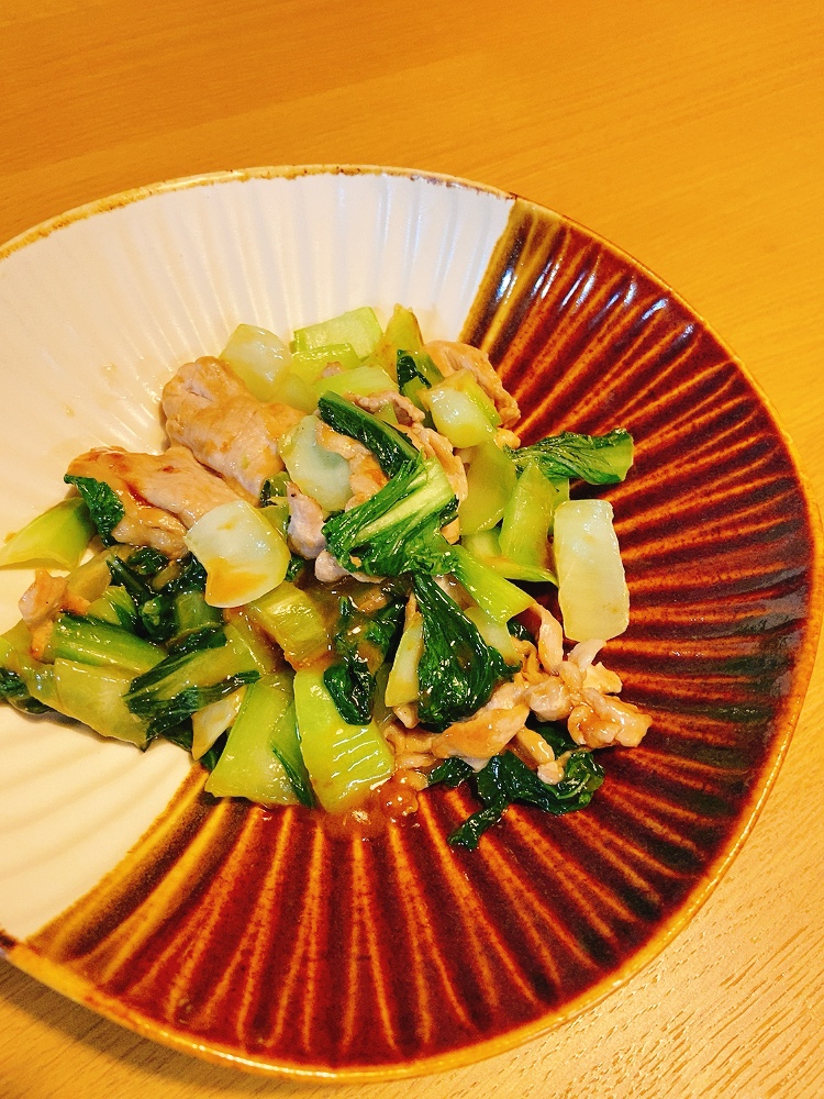 オイスターソース最強♪豚肉と青梗菜の炒め物