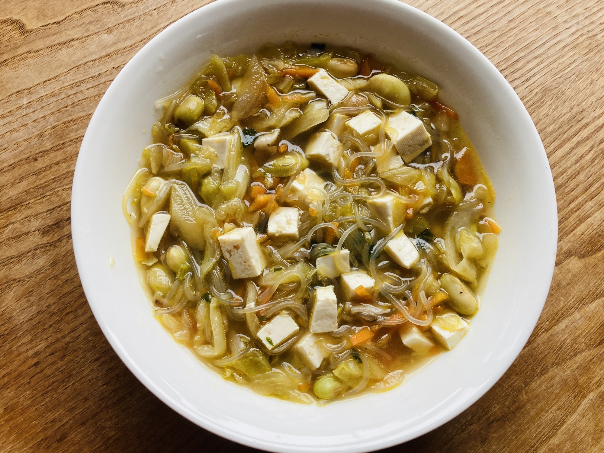 豆腐と春雨スープ