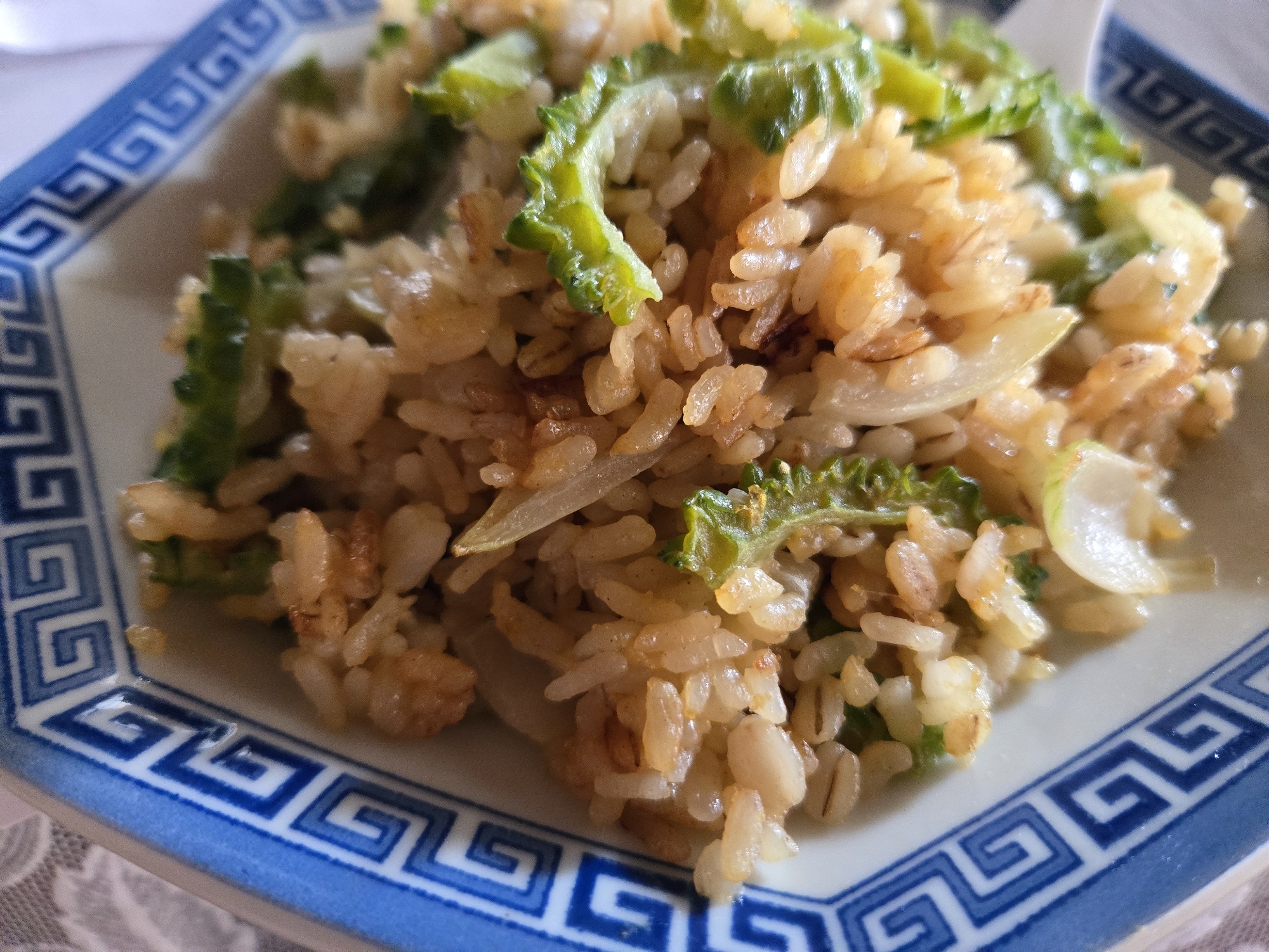 ゴーヤと新玉ねぎの炒飯