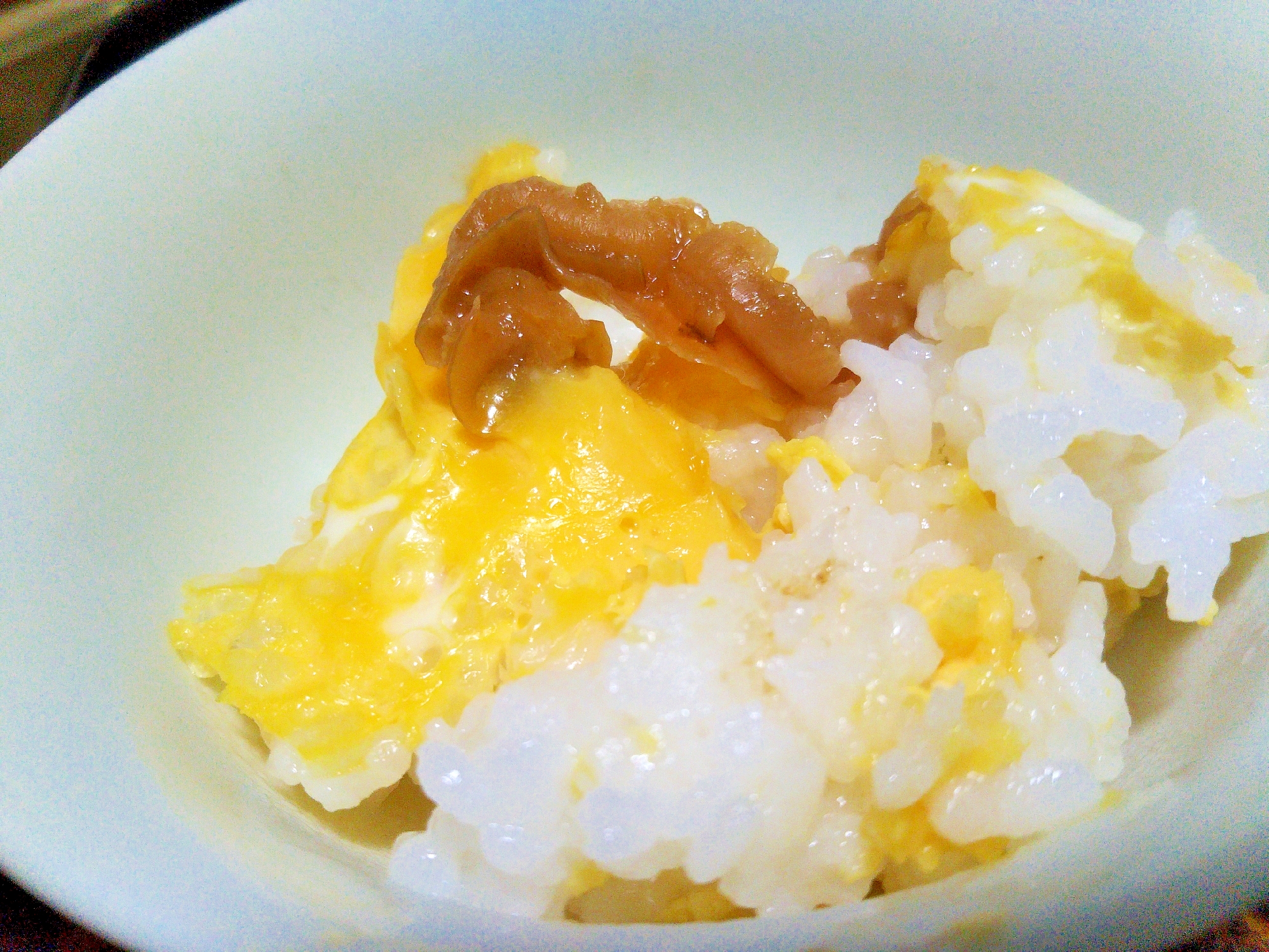卵と生姜佃煮のレンジ炒飯