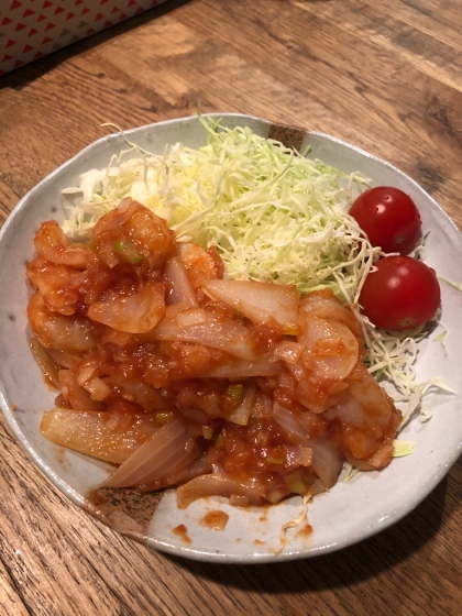 子供のために辛くないエビチリを。大人は豆板醬後付けで。おいしかったです。ありがとうございました。