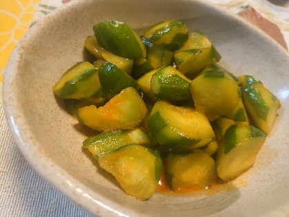 居酒屋さんみたいなきゅうり漬物が食べたくて作らせていただきました！ごちそうさまです(´ω`)/