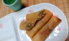 旬のタケノコで春巻き